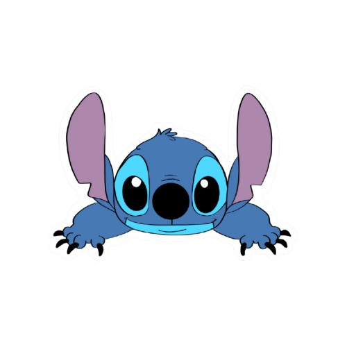 Stitch asomándose