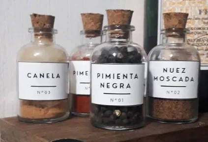 Etiquetas para especias