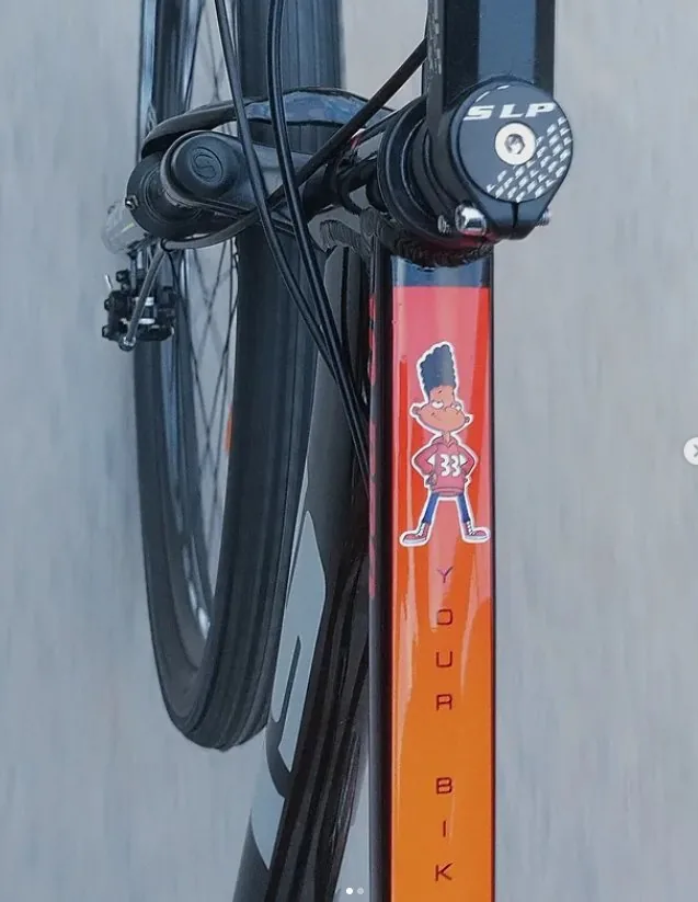 Sticker en bicicleta