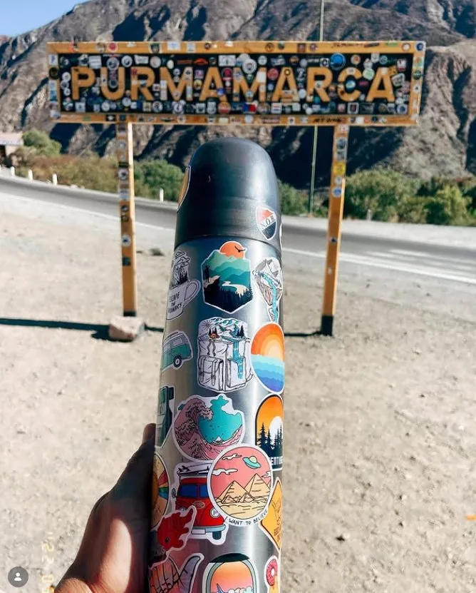 Stickers en termo viajero